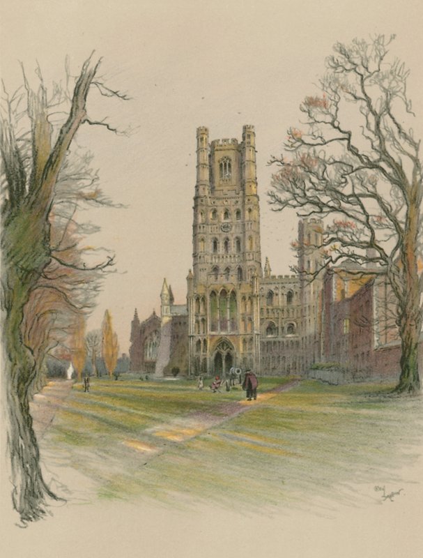 Ely katedral af Cecil Charles Windsor Aldin