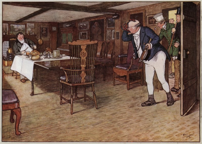 Illustration til The Pickwick Papers af Cecil Aldin (farve litografi) af Cecil Charles Windsor Aldin