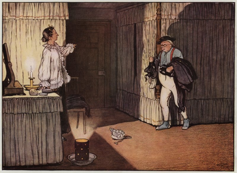 Illustration til The Pickwick Papers af Cecil Aldin (farve litho) af Cecil Charles Windsor Aldin