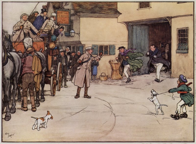 Illustration for The Pickwick Papers by Cecil Aldindani af Cecil Charles Windsor Aldin