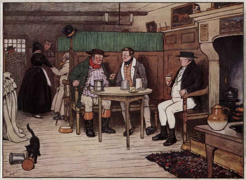 Illustration for The Pickwick Papers by Cecil Aldindani af Cecil Charles Windsor Aldin