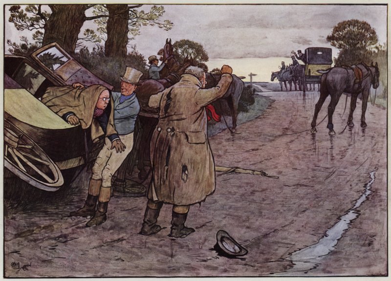 Illustration til The Pickwick Papers af Cecil Aldin af Cecil Charles Windsor Aldin