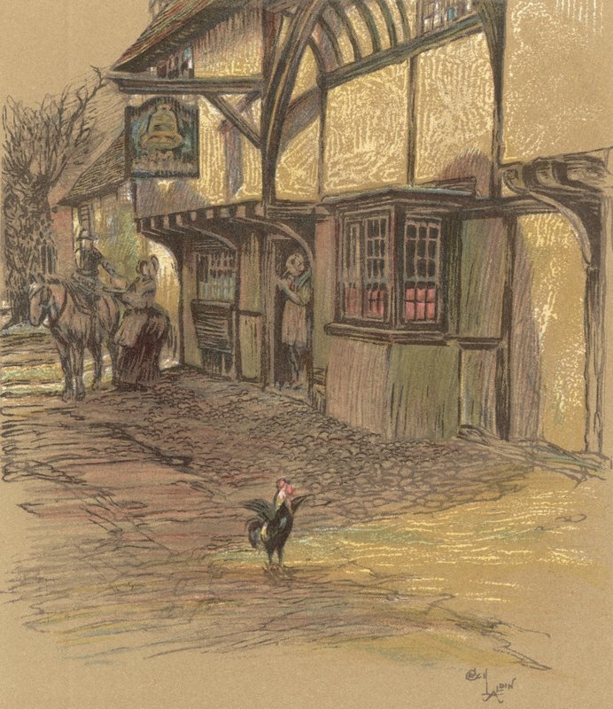 The Bell Inn, Waltham St. Lawrence af Cecil Charles Windsor Aldin