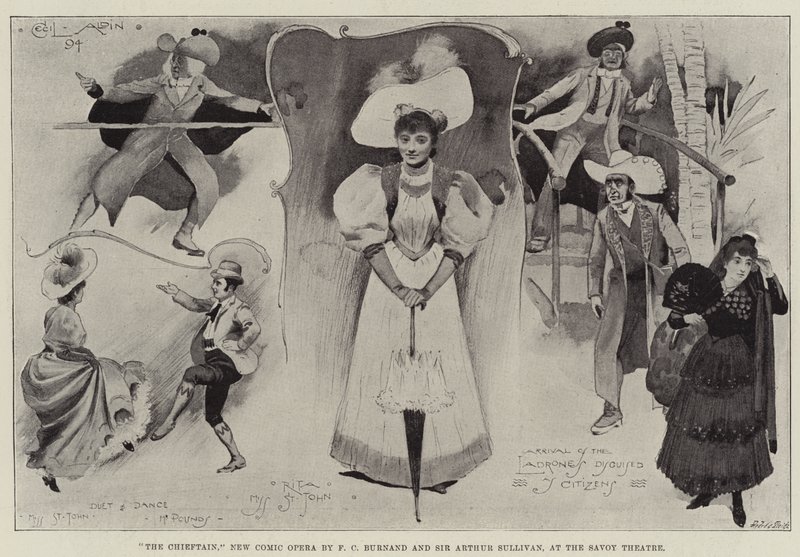 The Chieftain, New Comic Opera af F C Burnard og Sir Arthur Sullivan, på Savoy Theatre af Cecil Charles Windsor Aldin