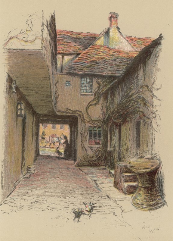 The Kings Head, Malmesbury af Cecil Charles Windsor Aldin