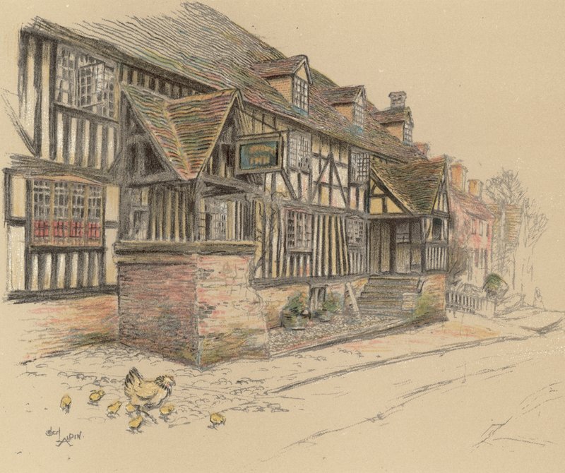 The Talbot Inn, Chaddesley Corbett af Cecil Charles Windsor Aldin