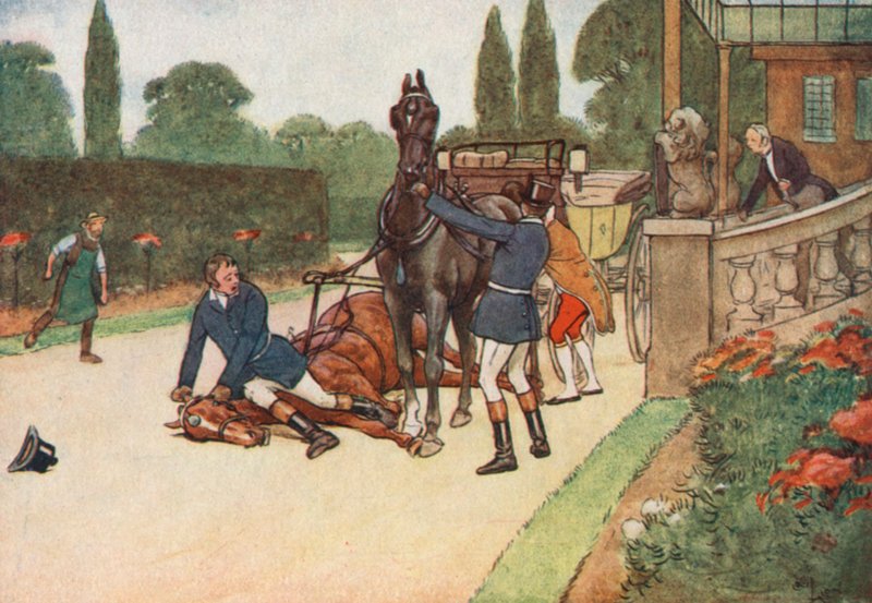 York lagde sig straks fladt på hovedet for at forhindre, at hun kæmpede af Cecil Charles Windsor Aldin