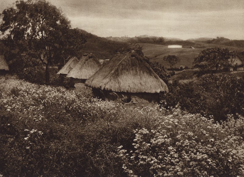 Mexico: Cihuapam, arbejderhytter (s/h foto) af Cecile Seler Sachs