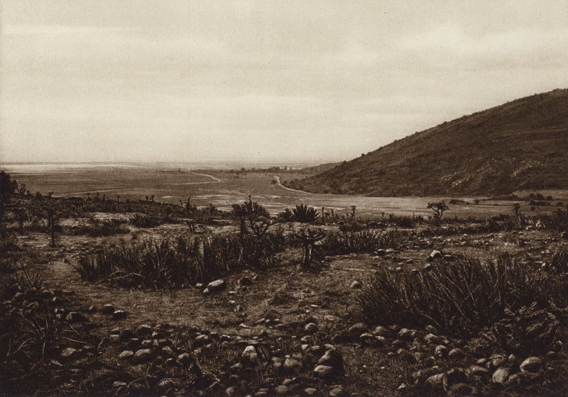 Mexico: Nær Lake Tetzcoco mellem San Isabel Tola og Guadalupe (s/h foto) af Cecile Seler Sachs