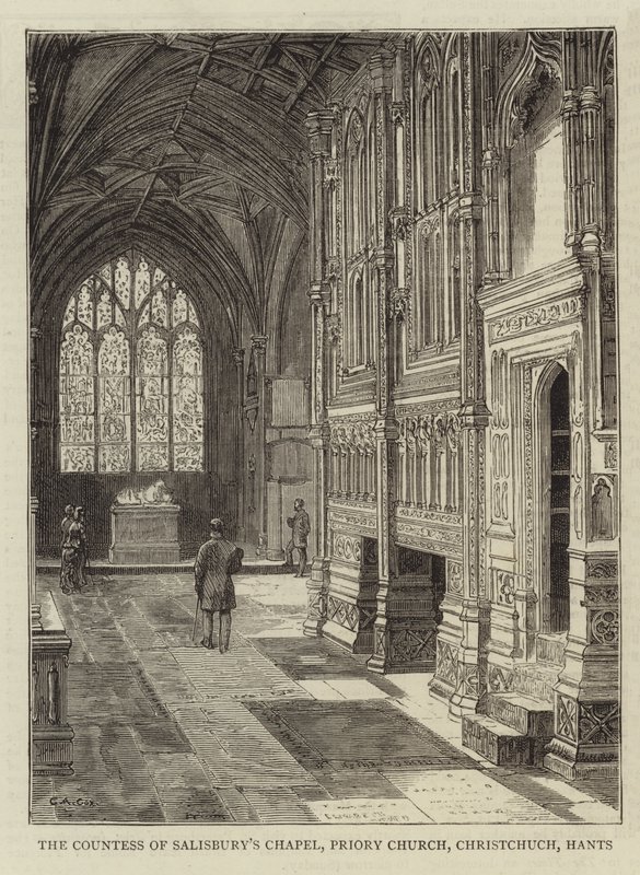 Grevinden af Salisbury Chapel, Priory Church, Christchurch, Hants af Charles A. Cox