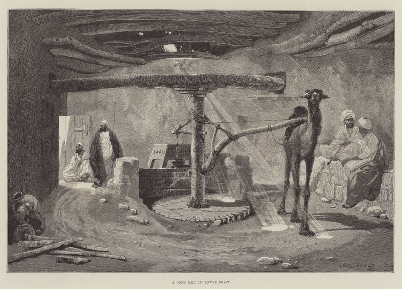 En Kornmølle i Nedre Egypten af Charles Auguste Loye