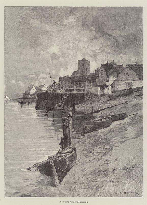 En fiskerby i Bretagne af Charles Auguste Loye
