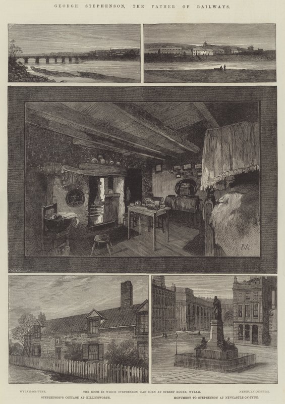 George Stephenson, jernbanernes fader af Charles Auguste Loye