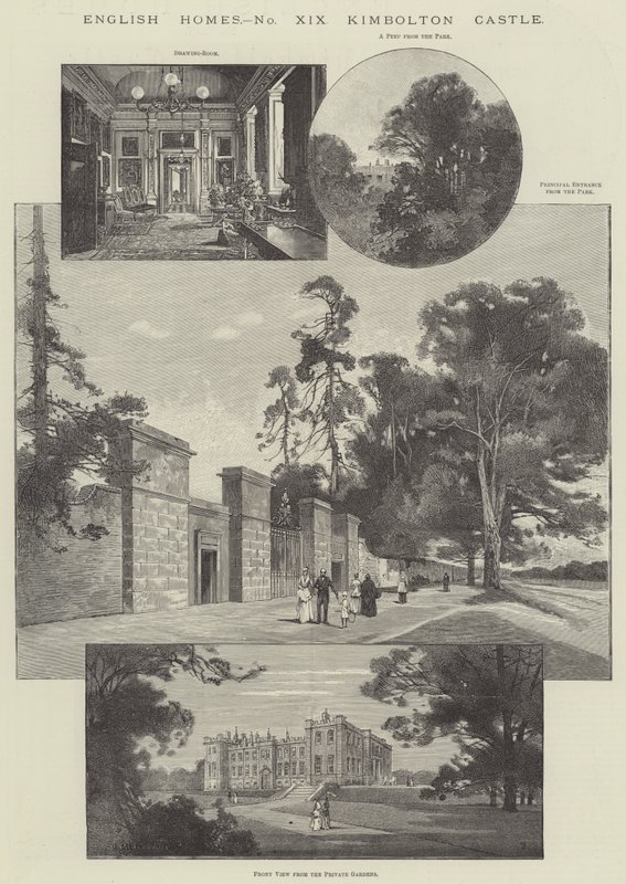 Kimbolton Slot af Charles Auguste Loye