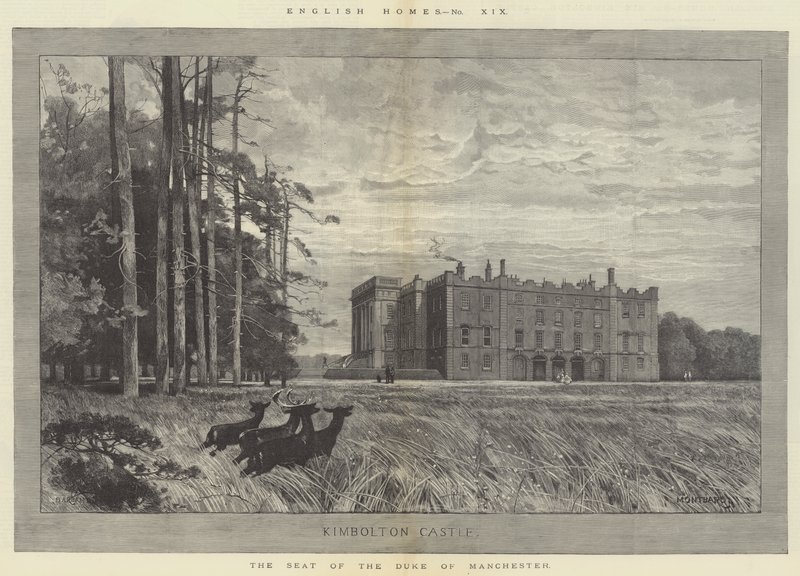 Kimbolton Castle, sæde for hertugen af Manchester af Charles Auguste Loye