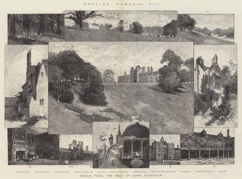 Knole Park, sæde for Lord Sackville af Charles Auguste Loye