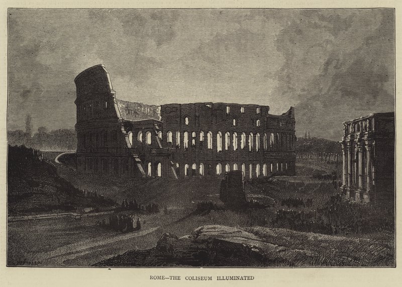 Rom, Colosseum oplyst af Charles Auguste Loye