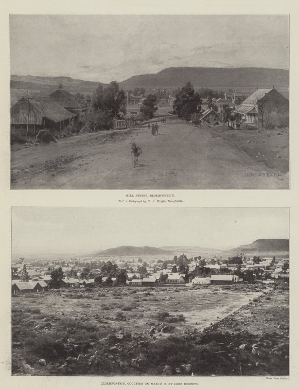 Skitser af Bloemfontein af Charles Auguste Loye