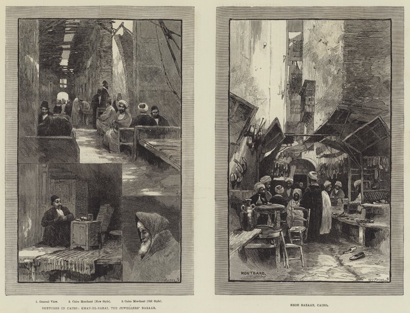 Skitser af Cairo af Charles Auguste Loye