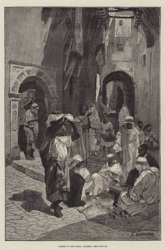 Gade i Casba, Algier af Charles Auguste Loye
