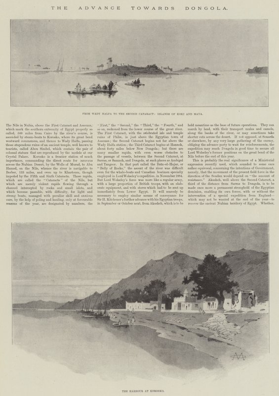 Fremrykningen mod Dongola af Charles Auguste Loye
