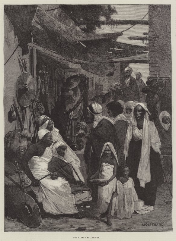 Basaren i Assouan af Charles Auguste Loye