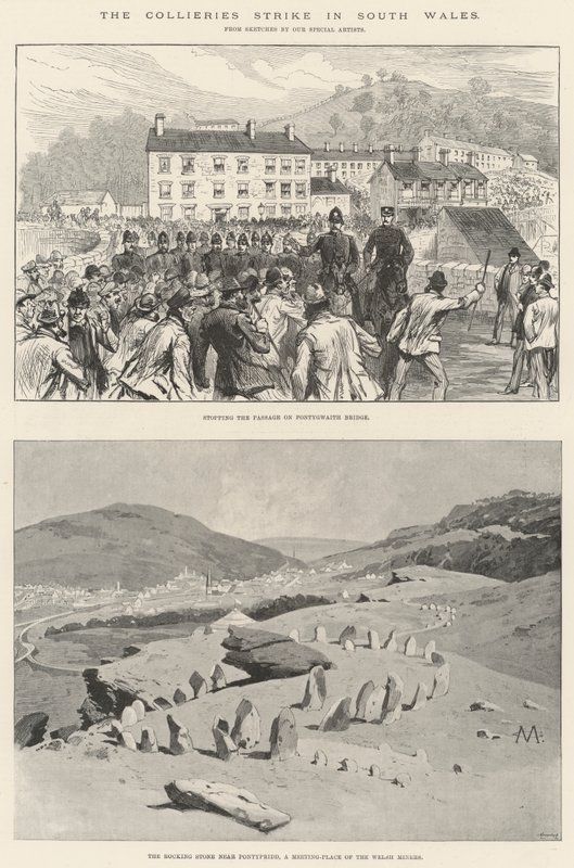 Collieries strejker i det sydlige Wales af Charles Auguste Loye