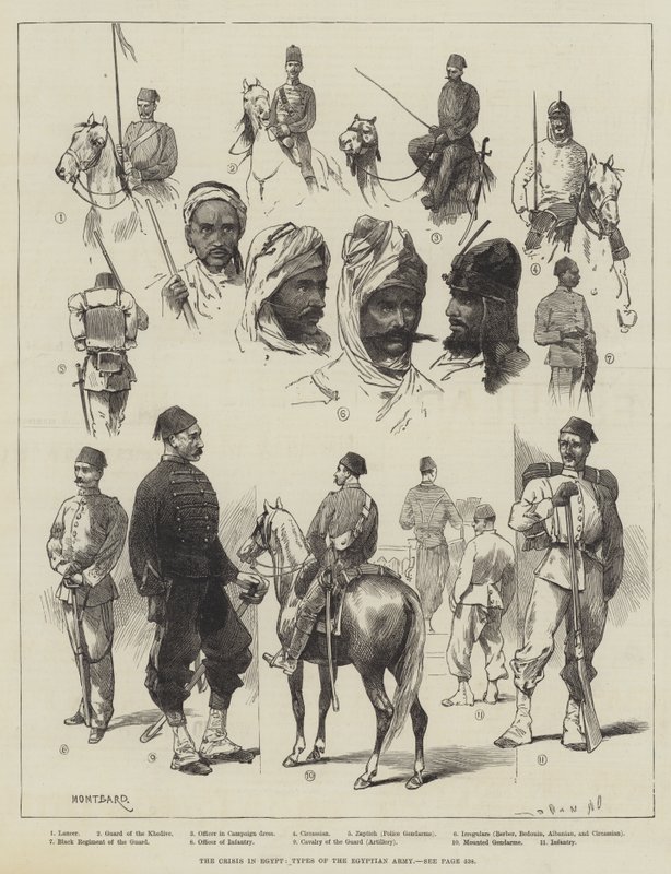 Krisen i Egypten, typer af den egyptiske hær af Charles Auguste Loye