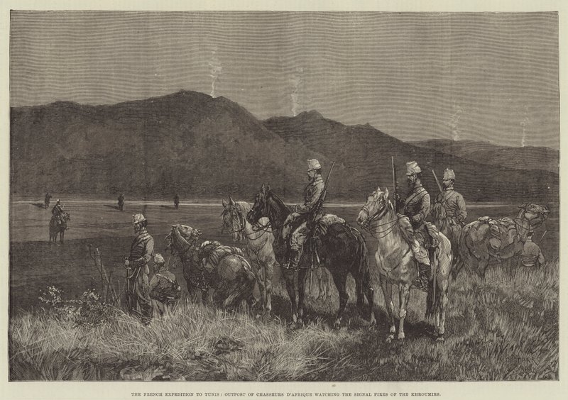 Den franske ekspedition til Tunis, forpost for Chasseurs D