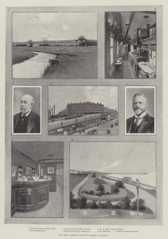 Great Central Railway, åbnet den 9. marts af Charles Auguste Loye