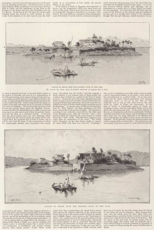 Øen Philae af Charles Auguste Loye