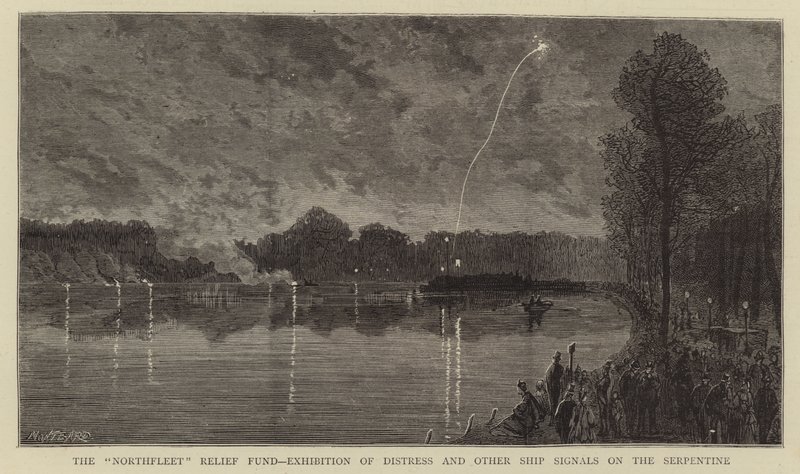 Northfleet Relief Fund, Nødudstilling og andre Skibssignaler paa Serpentinen af Charles Auguste Loye
