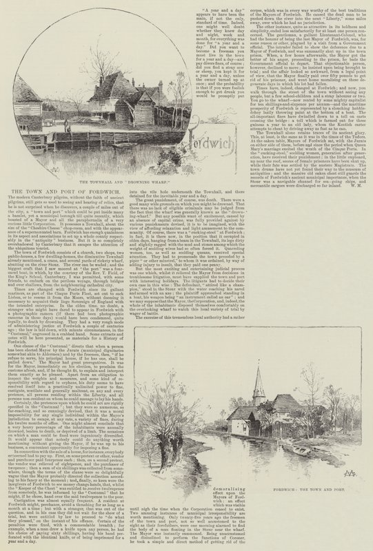 Byen og havnen i Fordwich af Charles Auguste Loye