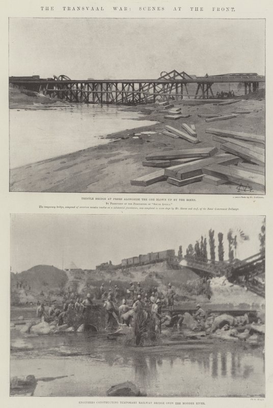 Transvaalkrigen, scener ved fronten af Charles Auguste Loye