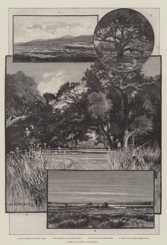 Udsigt i Nedre Californien af Charles Auguste Loye