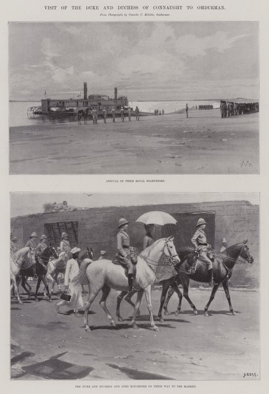 Besøg af hertugen og hertuginden af Connaught til Omdurman af Charles Auguste Loye