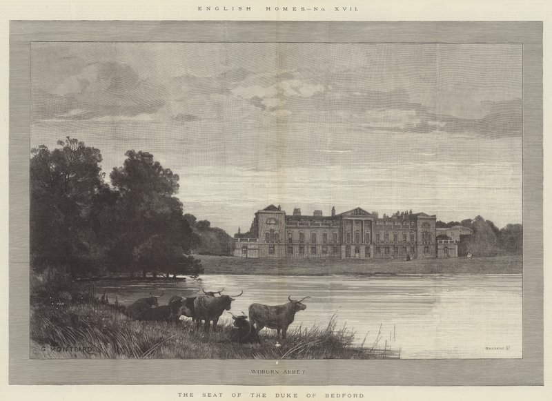 Woburn Abbey, sæde for hertugen af Bedford af Charles Auguste Loye
