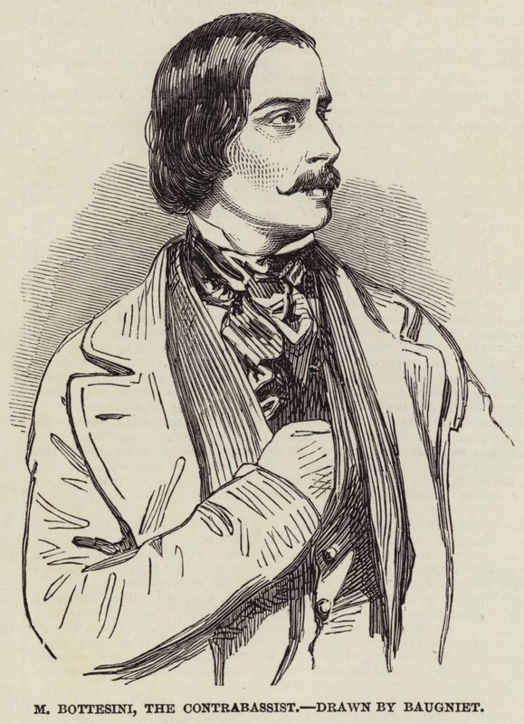 M Bottesini, kontrabassisten af Charles Baugniet