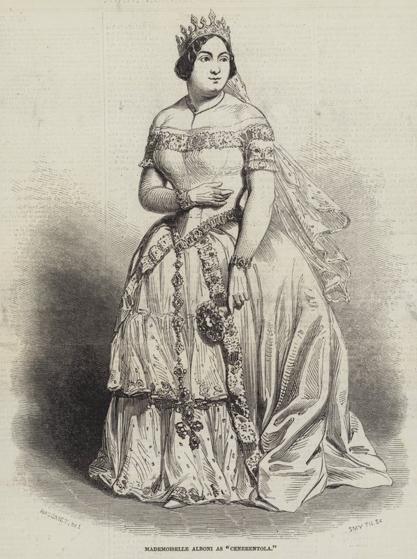 Mademoiselle Alboni som Askepot af Charles Baugniet