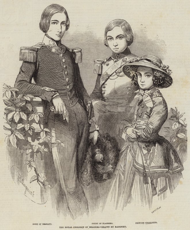 Belgiens kongelige børn af Charles Baugniet