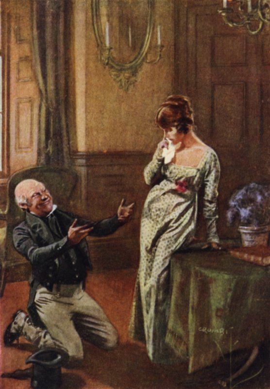 Gamle Sir Pitt frier til Becky Sharp, og halvdelen af hendes hemmelighed bliver afsløret af Charles Crombie