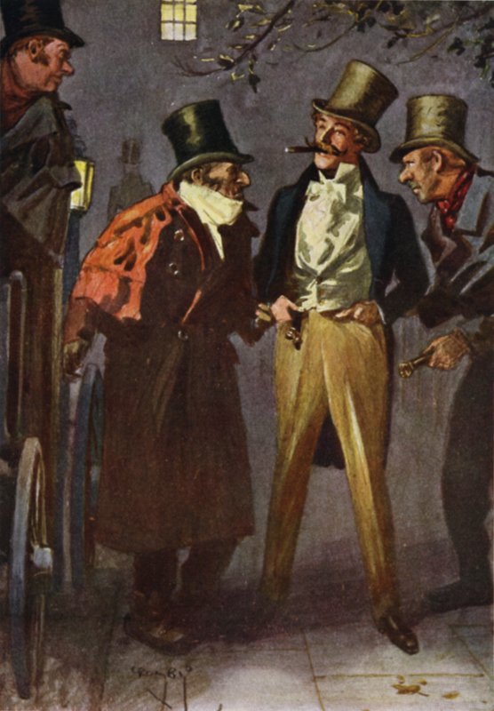 Rawdon Crawley i hænderne på fogederne af Charles Crombie