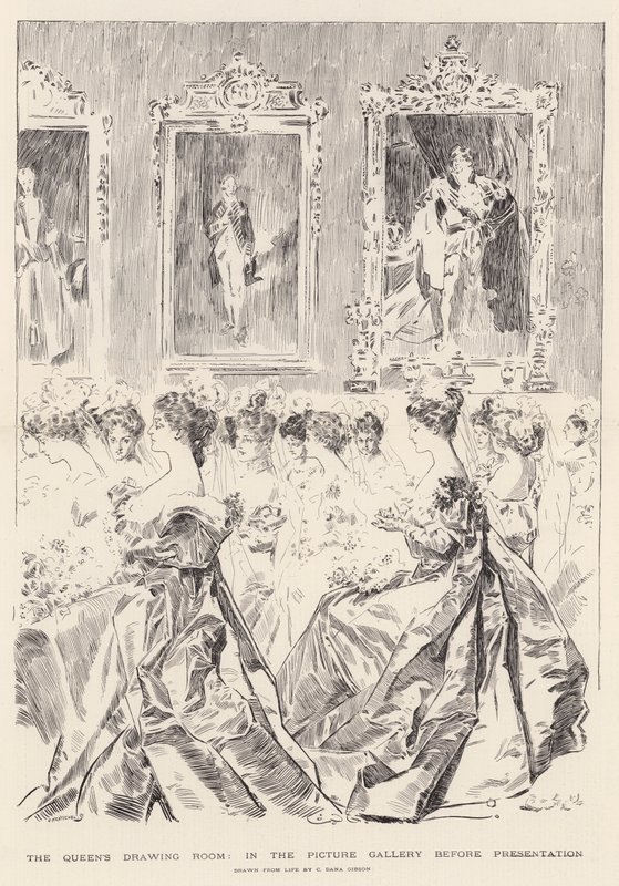Dronningens Tegnestue, i Billedgalleriet før Præsentation af Charles Dana Gibson