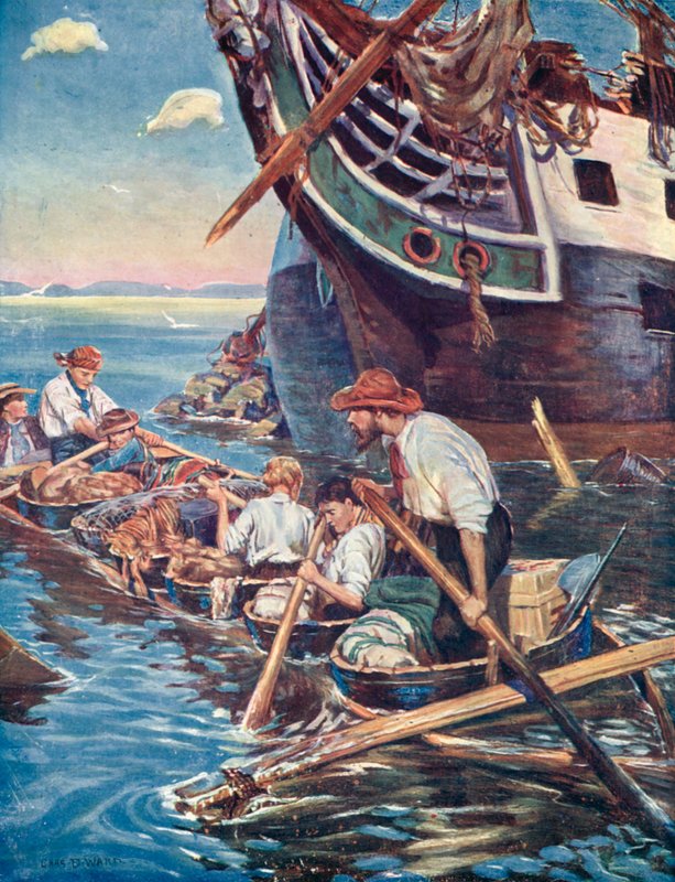 Illustration til den schweiziske familie Robinson af Charles Daniel Ward