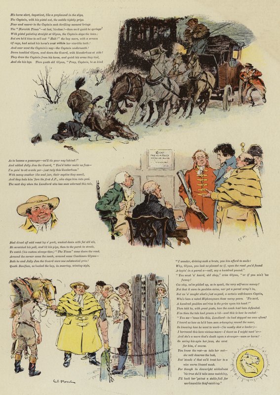 The Biter Bit, a Tale of Coaching Days (chromolitho) af Charles Edmund Brock