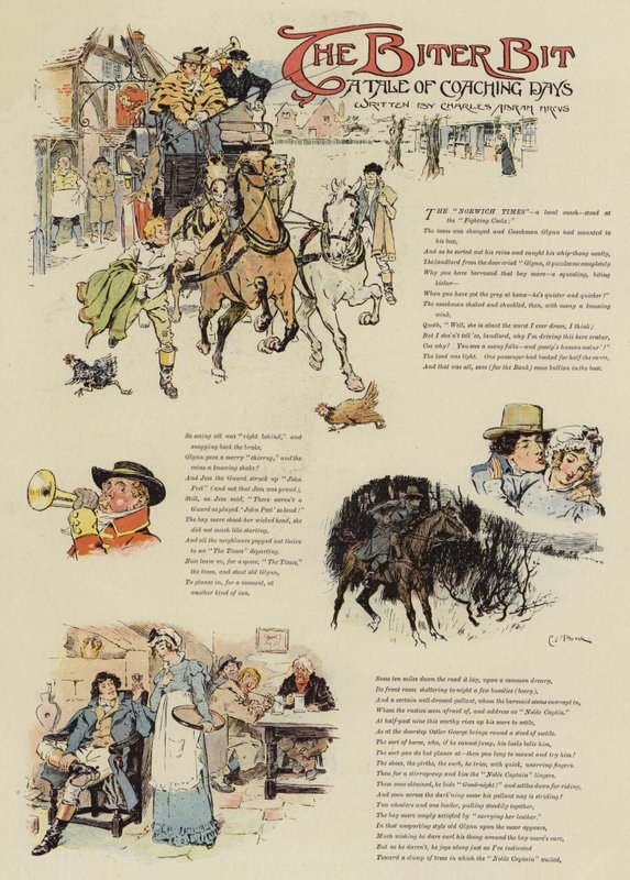 The Biter Bit, a Tale of Coaching Days (chromolitho) af Charles Edmund Brock