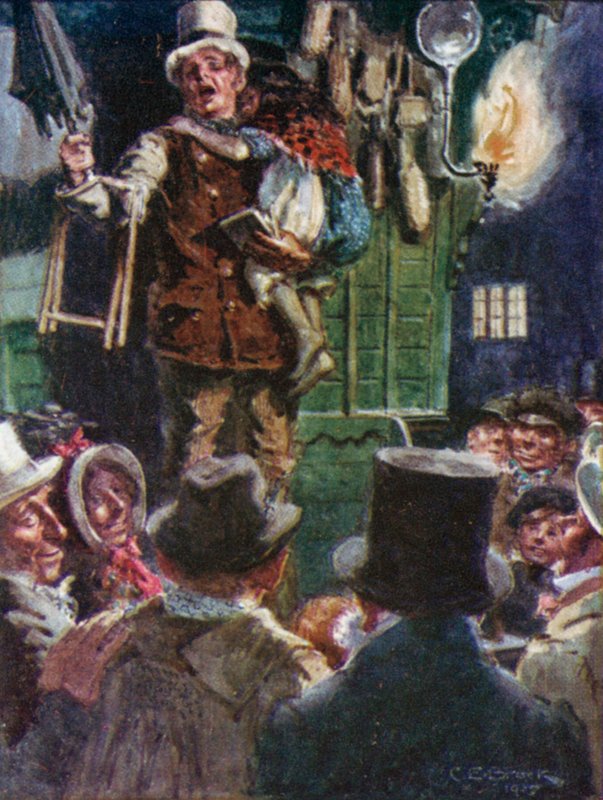 Illustration til Doctor Marigolds Recept af Dickens af Charles Edmund after Brock