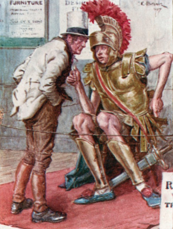 Illustration til Doctor Marigolds Recept af Dickens af Charles Edmund after Brock
