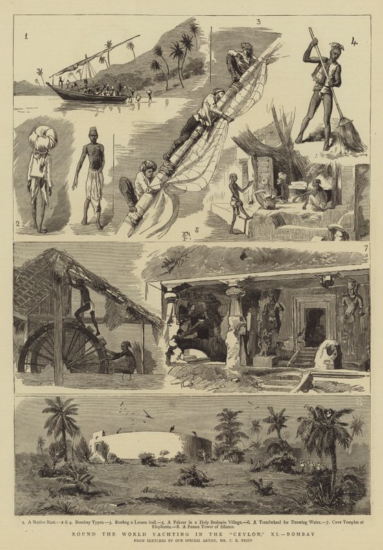 Jorden rundt Yachting i Ceylon, XI, Bombay af Charles Edwin Fripp