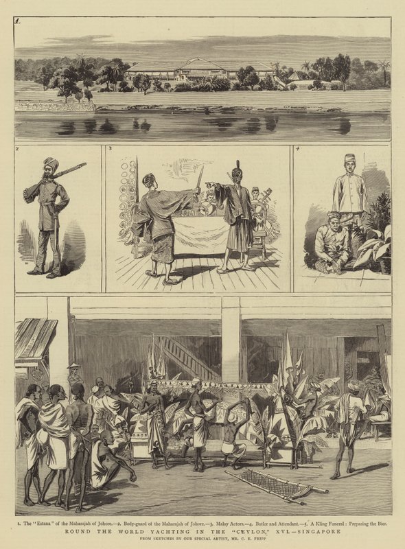 Jorden rundt Yachting i Ceylon, XVI, Singapore af Charles Edwin Fripp